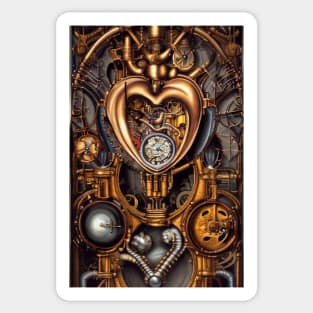 Steampunk mechanical heart Sticker